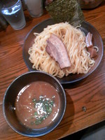 「濃厚魚介つけ麺（大盛）ﾌﾟﾗｲｽﾚｽ(ﾗｰﾒﾝﾊﾞﾝｸ当選)」@中華蕎麦 つけ麺 一の写真