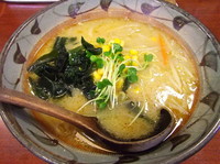 「味噌らーめん（細麺）＋麦めし」@味噌一 常盤台店の写真