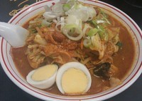 「北極野菜（辛め＋野菜増し）＋大盛り（無料）」@蒙古タンメン 中本 本店の写真