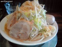 「背脂ラーメン・ヤサイニンニクアブラ+煮玉子(650円)」@背脂野菜ドカ盛りラーメン天運我に有り 八千代店の写真