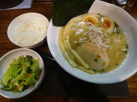 「旨塩そば+味玉(750円+クーポン)」@麺処おかげさまの写真