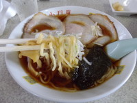 「チャーシューメン+半カレー」@小川屋食堂の写真