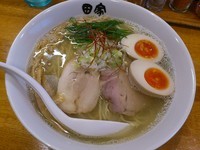 「【限定】あごそば＋味玉　900円」@中華そば田家 ふくふくの写真