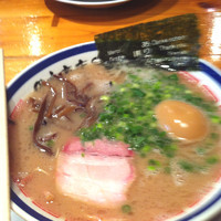 「ラーメン バリカタ 680円 味玉100円」@博多長浜らーめん 田中商店の写真