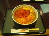 「カレーうどん（チーズ+ロースカツ）」@若鯱家 名古屋駅エスカ店の写真