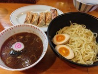 「味玉つけ麺 820円＋餃子 380円＋プリン250円」@麺屋 渡来人（Try-Jin）の写真