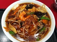 「五目あんかけしるそば」@中華食堂 天海の写真