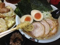 「特製辛らーめん（別皿激辛具）+キャべチャー（F）」@麺屋 だいすけの写真