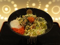 「東京スカイもんじゃ麺＋温玉」@RAMEN EXPRESS 博多 一風堂 東京ソラマチ店の写真