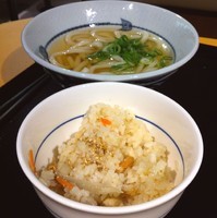 「朝のおすすめセット（￥300）」@讃岐うどん たら福本舗 IKE 麺 KITCHEN店の写真