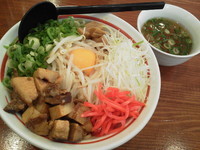 「まぜそば（大盛り）」@麺屋蕪村 肉の写真