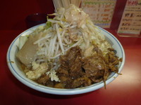 「小ラーメン（野菜ちょいマシ　ニンニク少し　　タマネギW）ほぐ」@麺屋 桐龍の写真