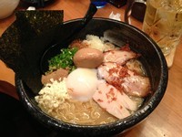 「鶏白湯まぜそば＋味玉」@三代目麺処 「まるは」極 船橋店の写真