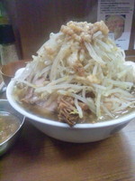 「豚増しラーメンラーメン（ヤサイアブラ）＋味玉＋生卵」@ラーメンの店 どでん 北浦和店の写真