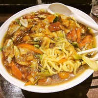 「スタミナラーメン（ダブル／餡多め）　９００円」@スタミナラーメン 馬しゃ屋の写真