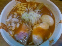 「海老トマトラーメン￥700＋味玉￥100＋チーズ￥50」@麺処 慶の写真