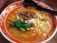 「楽山担担麺（大）＋餃子（750円＋100円＋250円）」@楽山担担面 稔台店の写真