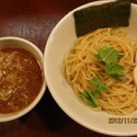 つけ麺（並盛）750円　+味玉（サービス）