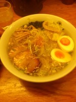 「塩らーめんひるがお盛り大盛り(1050+150)」@塩専門 ひるがお 東京駅店の写真