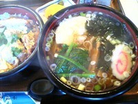 「B定食 (らーめん＋カツ丼)」@そば処やます家の写真