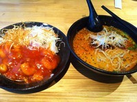 「特製坦々麺+エビチリソース丼+エビマヨサラダ 780」@金源 牛久店の写真