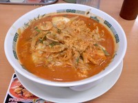「チゲ味噌ラーメン、大盛り」@日高屋 小田急マルシェ登戸店の写真
