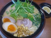 「極み味噌￥750円＋味玉（ｸｰﾎﾟﾝ）＋ライス（ｻｰﾋﾞｽ）」@横浜家系ラーメン 松田家 上福岡店の写真