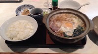 「なべやきラーメン(半ライス付き・今週のサービス定食)650円」@ファミリー中華 古丹の写真