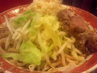 「汁なし　麺少なめ、にんにく多め　650円+100円(現金)」@ラーメンタロー 大森の陣の写真