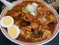 「北極野菜シャキシャキ（野菜増し）＋麺増し（無料）」@蒙古タンメン 中本 本店の写真