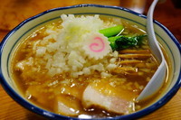 「中華そば並（半肉増し、玉ねぎ）」@銀座 朧月の写真