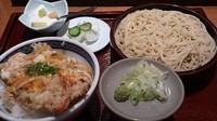 「天とじそば定食_980円」@天ぷら 左膳 銀座店の写真