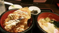「鶏マヨ天丼×おろしうどん(日替わり)」@手づくりうどん 七味家の写真