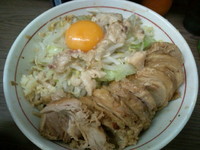 「小ぶたダブル 汁なし アブラ ニンニク少し」@ラーメン二郎 横浜関内店の写真