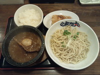 「濃厚つけ麺セット(大盛)(あつもり)＋味付煮玉子(クーポン)」@濃厚豚骨魚介つけ麺 風雲丸 立町店の写真