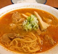 「肉そば(辛味噌味)小ライス付き(680円)」@たまり屋の写真