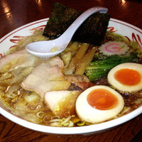 「ワンタンメン味玉入り¥900」@白河手打中華 賀乃屋の写真