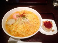 「あら炊き辛塩らあめん焼きおにぎり付」@麺屋 海神の写真