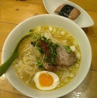 「フルル限定SOBA(鶏白湯/木土限定)＋スパムむすび」@麺屋 Hulu-luの写真