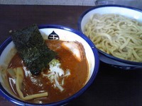 「辛いつけめん (中盛) あつもり」@つけめん 玉 本店の写真