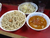 「大つけ麺、６００、ラー油少な目、野菜マシマシ」@蓮爾 登戸店の写真