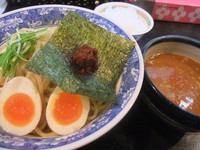 「えび旨辛つけ麺大盛り880円+半熟味玉100円サービス半ライ」@麺喰処 じゃジャ旨の写真