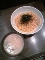 「濃厚塩つけ麺680円+生ビール(ぱどクーポン)通常450円」@濃厚鶏そば めん屋 高樹の写真