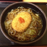 「かけ（￥260）＋コロッケ（クーポン）」@ゆで太郎 大森入新井店の写真