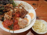 「オニオンチキントマトまぜそば＋とろけるチーズ」@濃菜麺 井の庄の写真