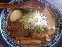 「濃厚狼煙らーめん（細麺）＋刻み葱＋味玉＋魚粉増し＝￥930」@狼煙 〜NOROSHI〜の写真