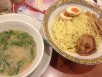 「釜炊　とんこつのネギタクつけ麺　７３３円」@バーミヤン 国領駅前店の写真