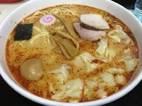 「わんたん坦々麺960円（麺カタメ）+坦々麺に変更50円」@所沢大勝軒の写真