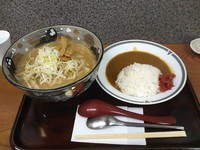 「味噌ラーメン+カレーライス・セット(1000円)」@ねぎぼうずの写真