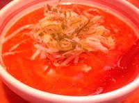 「火の鶏らーめん親子セット」@麺酒場 傑さく 八丁堀店の写真